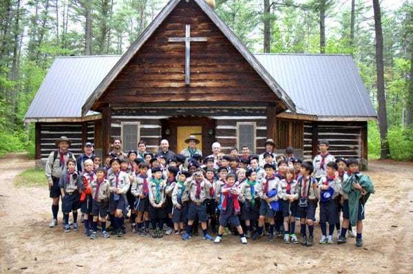 group of young scouts