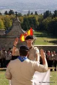 scouts during a ceremony