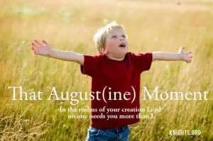 Child enjoying a sunny field moment gazing towards heaven