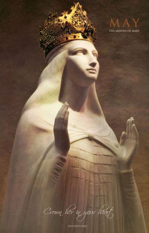 Statue of Our Lady with a gold crown
