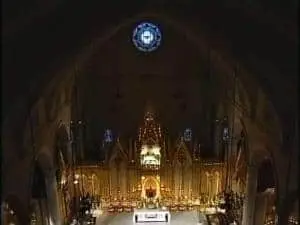 Candlelit Rorate Mass before dawn at the Shrine of the Most Blessed Sacrament