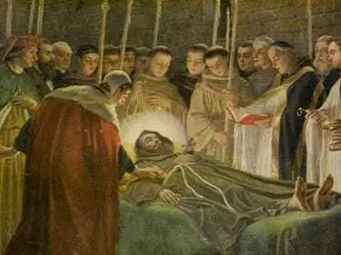 The death of St. Francis