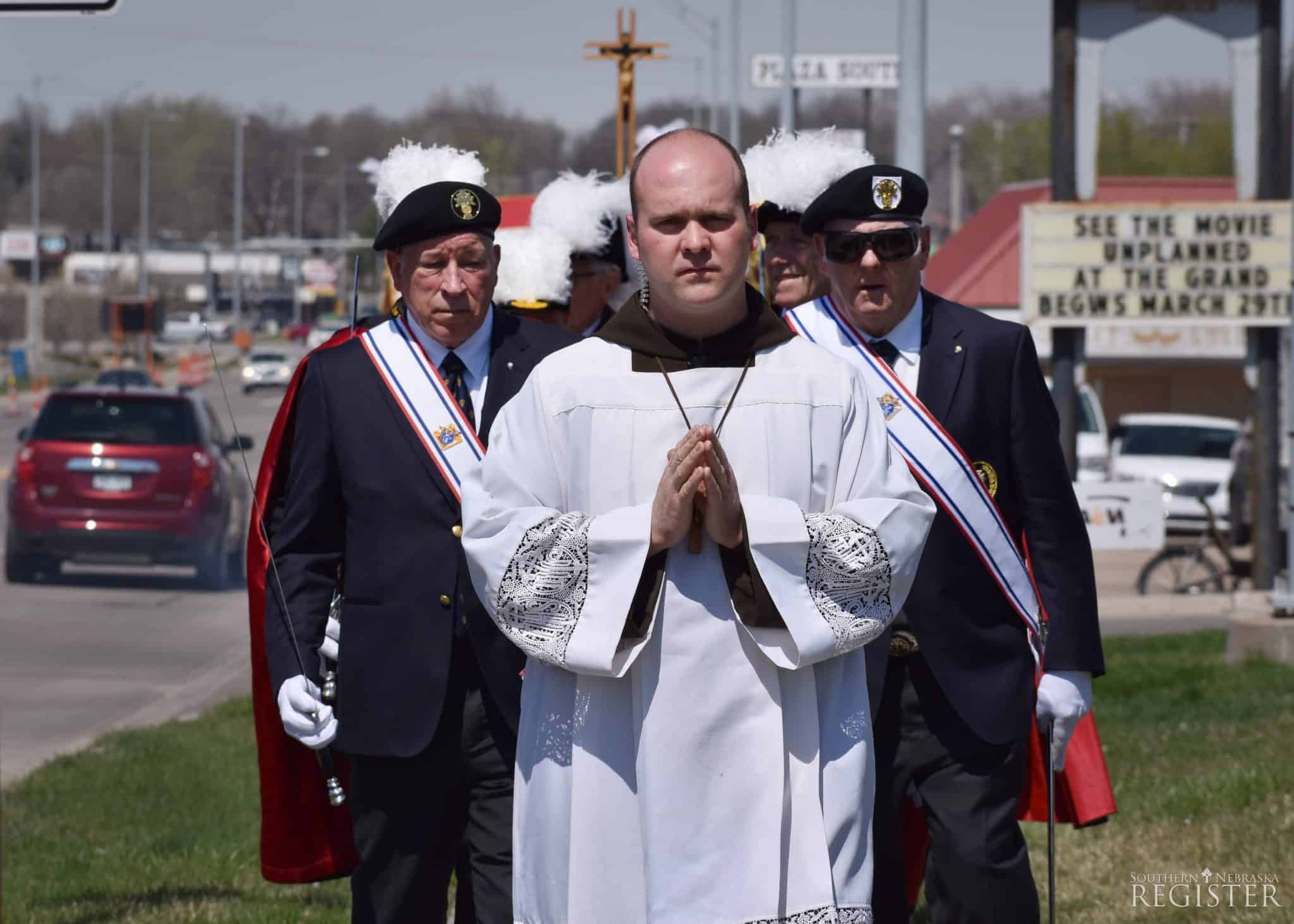 Br. Michael and Knights of Columbus in the procession