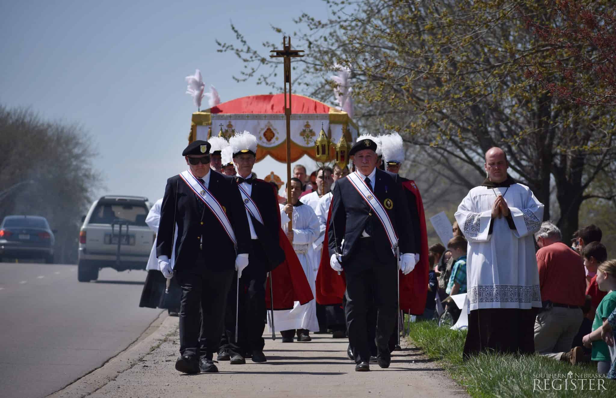 Br. Michael and others in procession