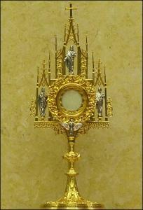 The Blessed Sacrament in a monstrance