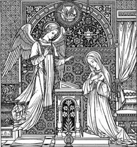 The Angel Gabriel and Mary