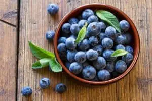 bowl of blueberries for a meal