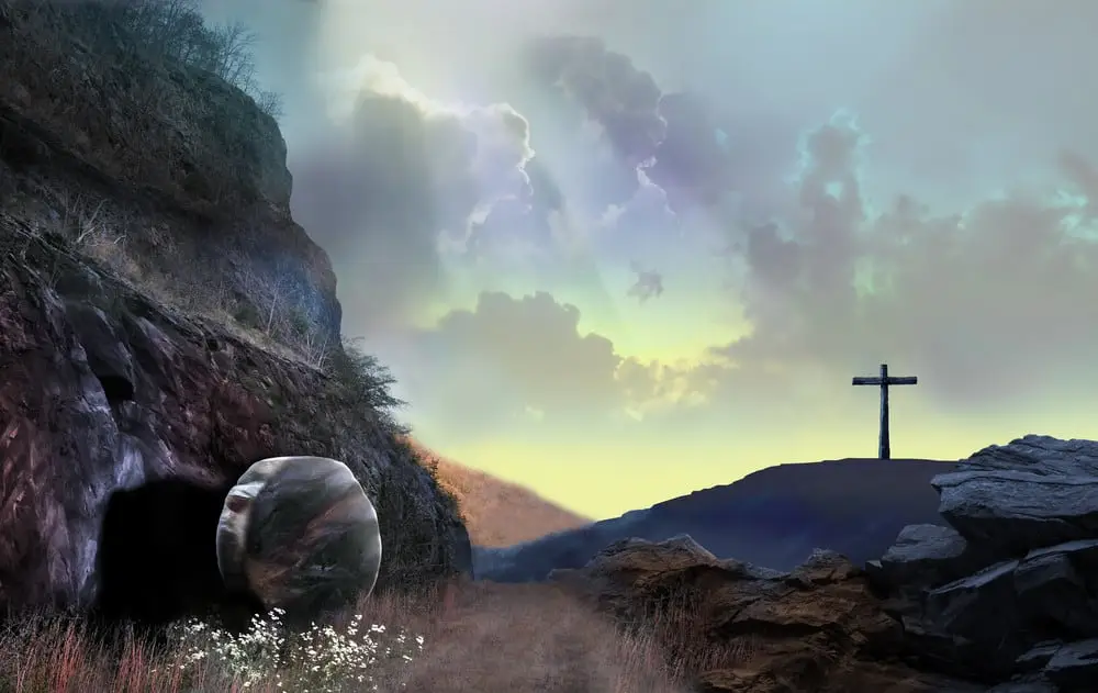 The empty tomb after the Resurrection of Jesus