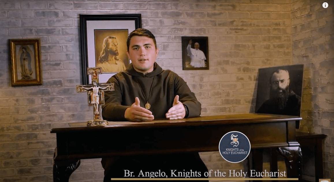 Br. Angelo filming the Beatitudes series